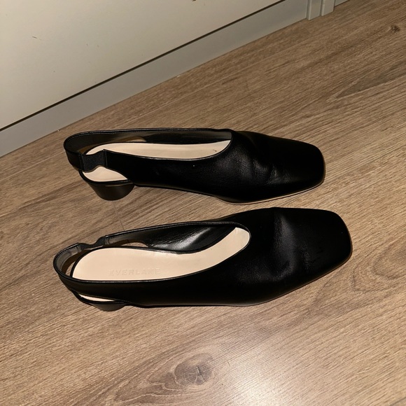 Everlane Leather Slingback Heels Size 8 - Picture 3 of 10
